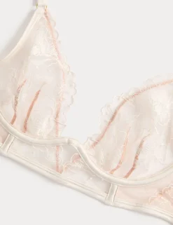 Arianna Embroidery Wired Longline Plunge Bra (A-E)