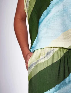 Asymmetric Striped One Shoulder Top