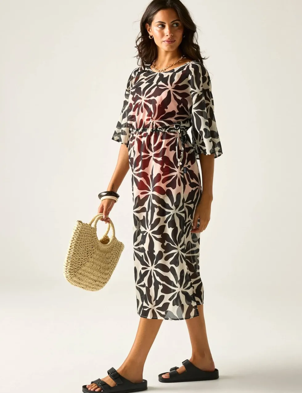 Avorno Printed Midaxi Beach Dress