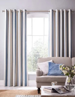 Awning Stripe Eyelet Blackout Curtains