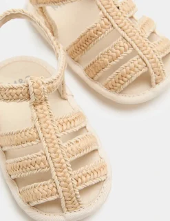 Baby Braided Riptape Fisherman Pram Sandals (0-18 Mths)