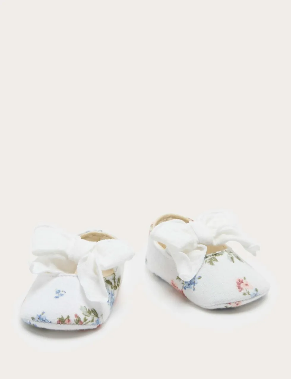 Baby Floral Ballet Pram Shoes (0-18 Mths)