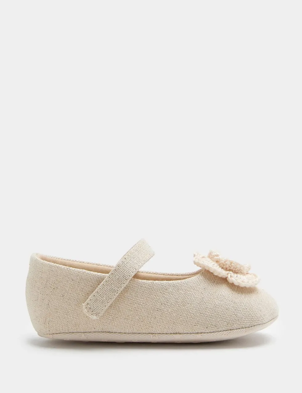 Baby Flower Ballet Pram Shoes (0-18 Mths)