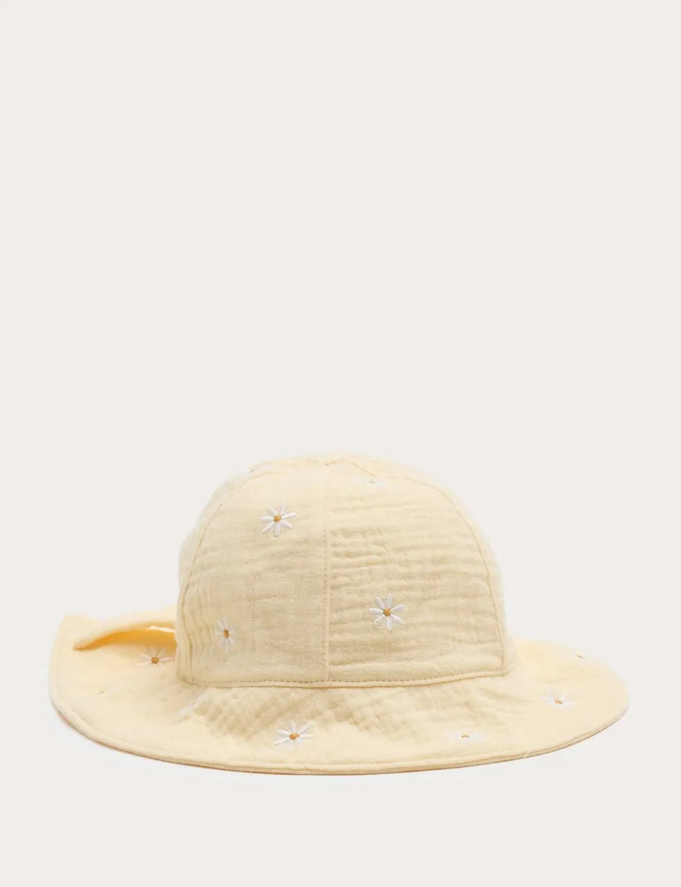 Baby Flower Embroidered Sun Hat (0-3 Yrs)