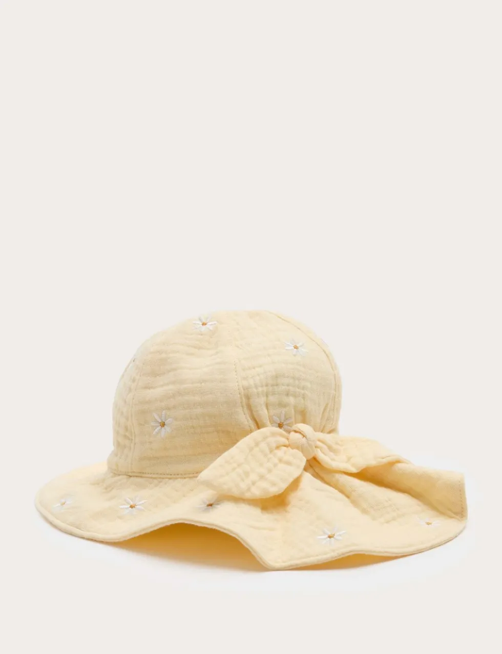 Baby Flower Embroidered Sun Hat (0-3 Yrs)