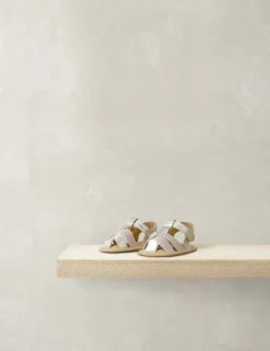 Baby Leather Metallic Pram Shoe Sandals (0-12 Mths)