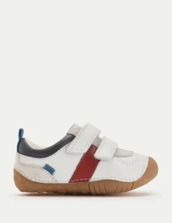 Baby Leather Riptape Pram Shoes (3½ Small - 5 Small)