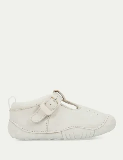Baby Leather T-Bar Pram Shoes (2 Small - 5 Small)