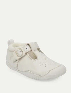Baby Leather T-Bar Pram Shoes (2 Small - 5 Small)