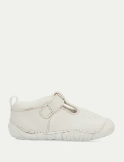 Baby Leather T-Bar Pram Shoes (2 Small - 5 Small)