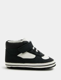 Baby Riptape High Top Trainer Pram Shoes (0-18 Mths)