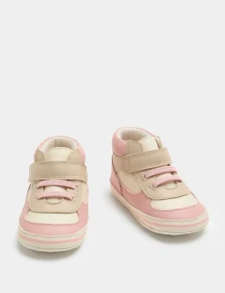 Baby Riptape High Top Trainer Pram Shoes (0-18 Mths)