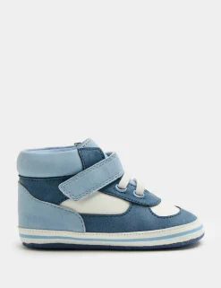 Baby Riptape High Top Trainer Pram Shoes (0-18 Mths)