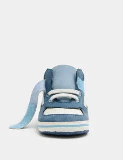 Baby Riptape High Top Trainer Pram Shoes (0-18 Mths)