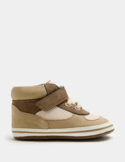Baby Riptape High Top Trainer Pram Shoes (0-18 Mths)