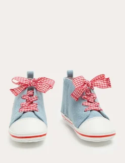 Baby Strawberry High Top Trainer Pram Shoes (0-18 Mths)