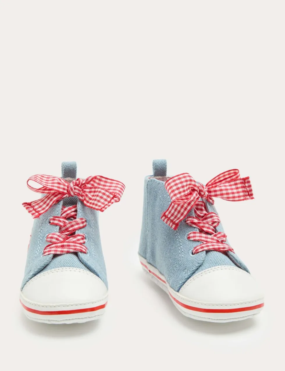 Baby Strawberry High Top Trainer Pram Shoes (0-18 Mths)
