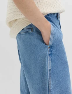 Baggy Fit Pure Cotton Denim Shorts