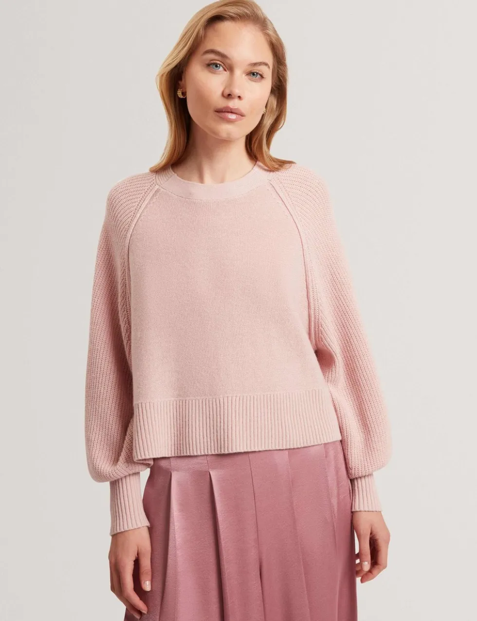Balloon Sleeve Jumper with Wool and Cashmere