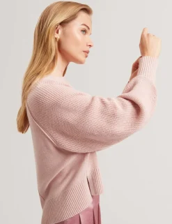 Balloon Sleeve Jumper with Wool and Cashmere