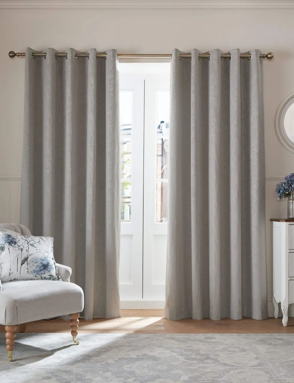 Barley Embossed Eyelet Curtains