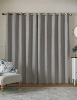 Barley Embossed Eyelet Curtains