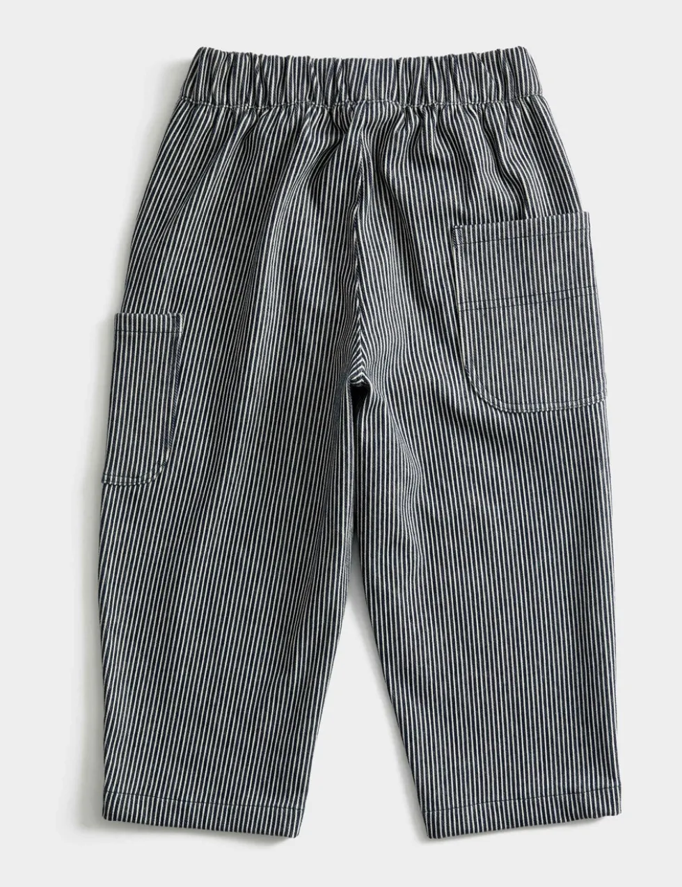 Barrel Fit Cotton Blend Striped Trousers (1-8 Yrs)