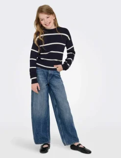 Barrel Leg Pure Cotton Jeans (8-14 Yrs)