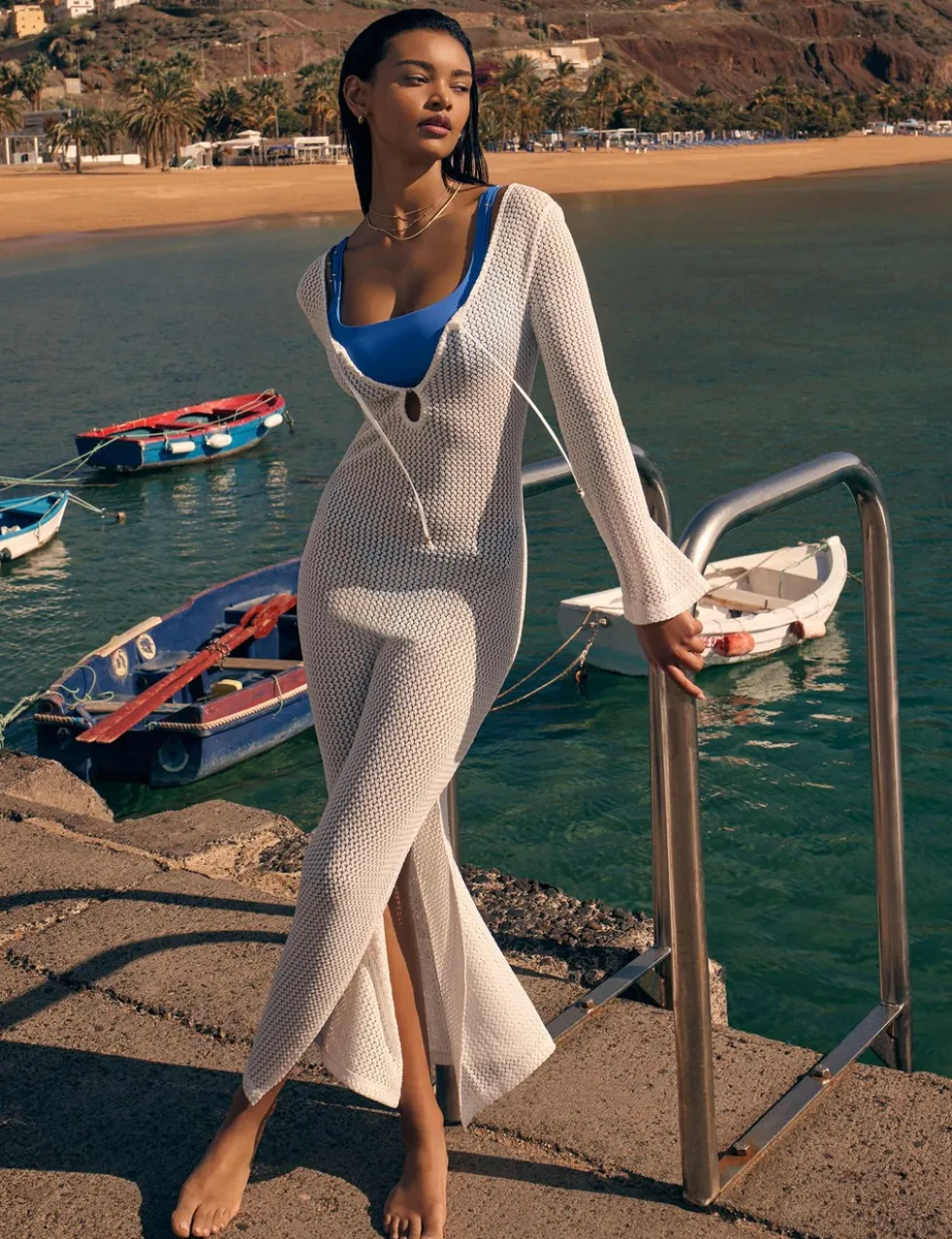 Beach MyWear Knitted V-Neck Maxi Beach Dress