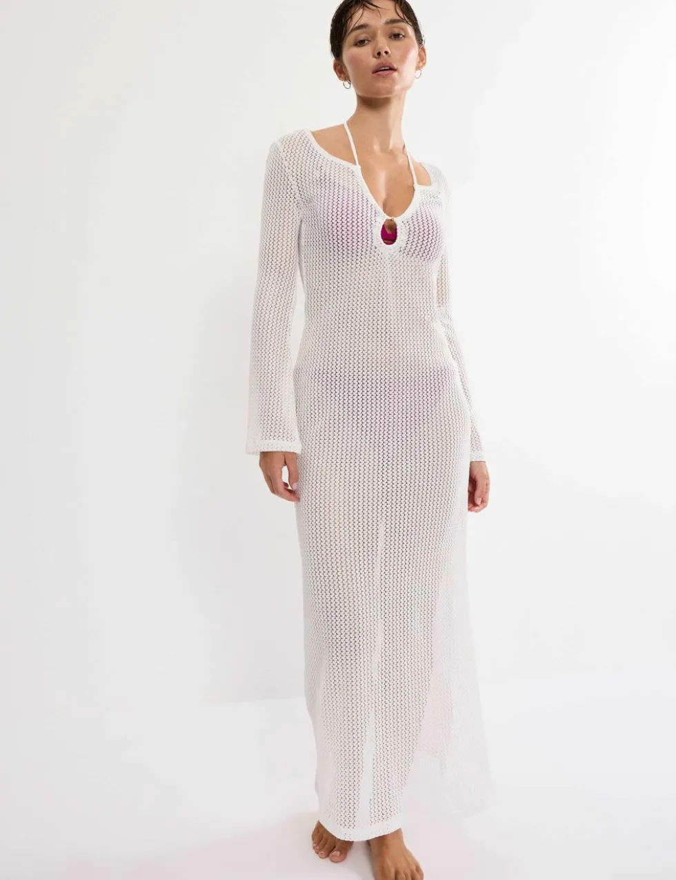 Beach MyWear Knitted V-Neck Maxi Beach Dress