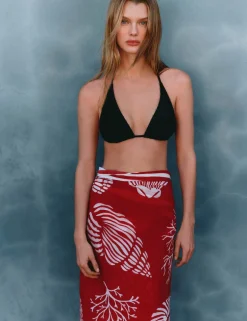 Bead Detail Triangle Bikini Top