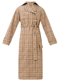 Belted Double Breasted Relaxed Trench Coat