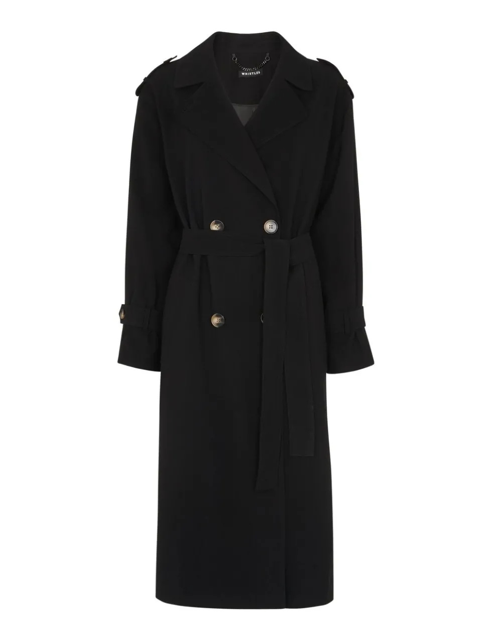 Belted Double Breasted Trench Coat
