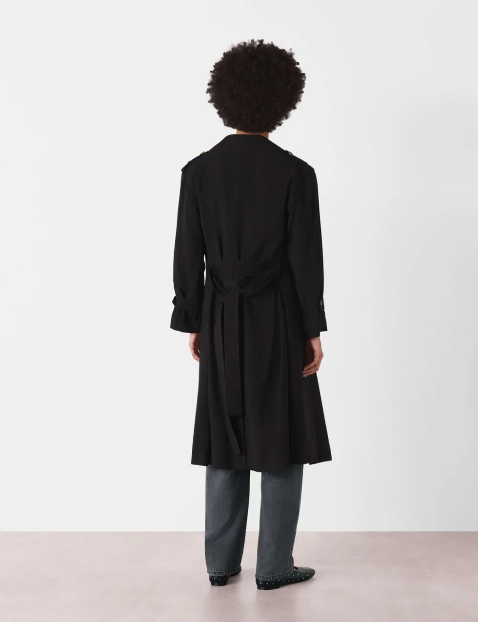 Belted Double Breasted Trench Coat