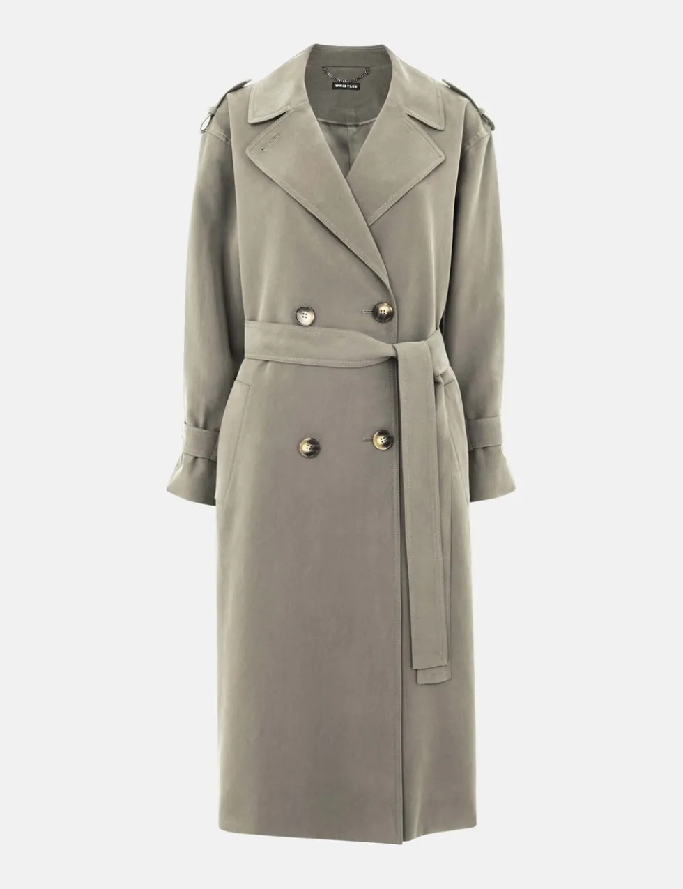 Belted Double Breasted Trench Coat