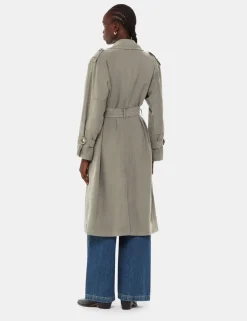Belted Double Breasted Trench Coat