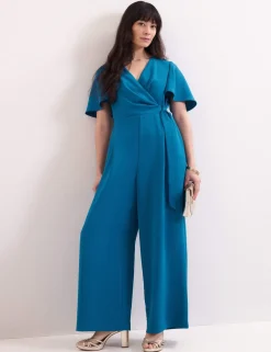Belted Wide Leg Jumpsuit