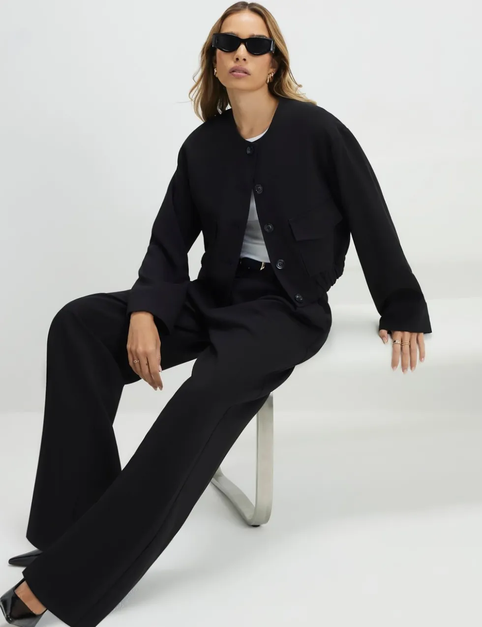 Belted Wide Leg Trousers