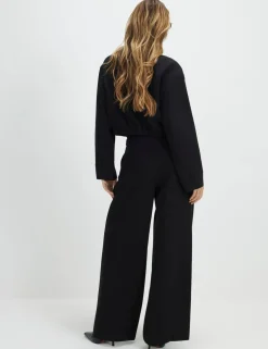 Belted Wide Leg Trousers