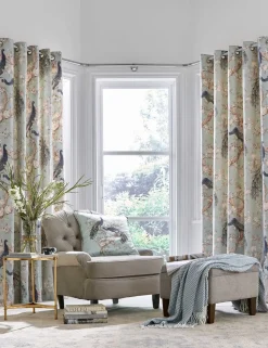 Belvedere Pure Cotton Eyelet Curtains