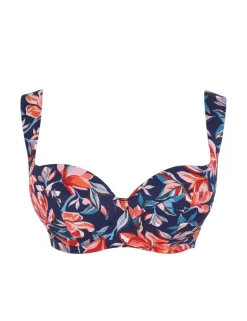 Bette Liliflora Floral Underwired Balcony Padded Bikini Top D-J