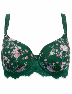 Bliss Printed Mesh Wired Balcony Bra C-FF