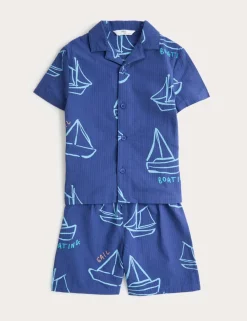 Boat Graphic Revere Short Pyjamas (1-8 Yrs)