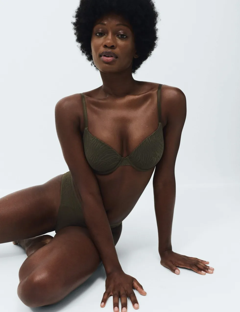 Body Lace Wired Demi Cup Bra (A-E)