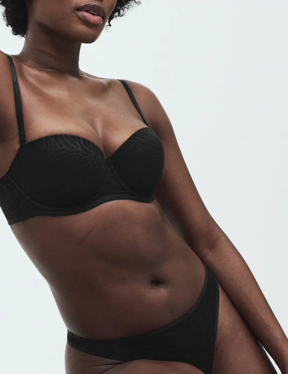 Body Lace Wired Strapless Bra (A-E)