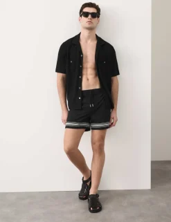 Border Embroidered Swim Shorts