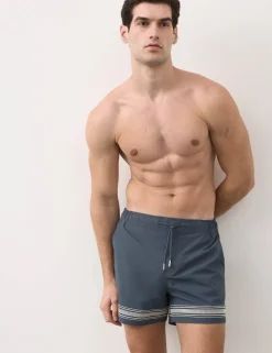 Border Embroidered Swim Shorts