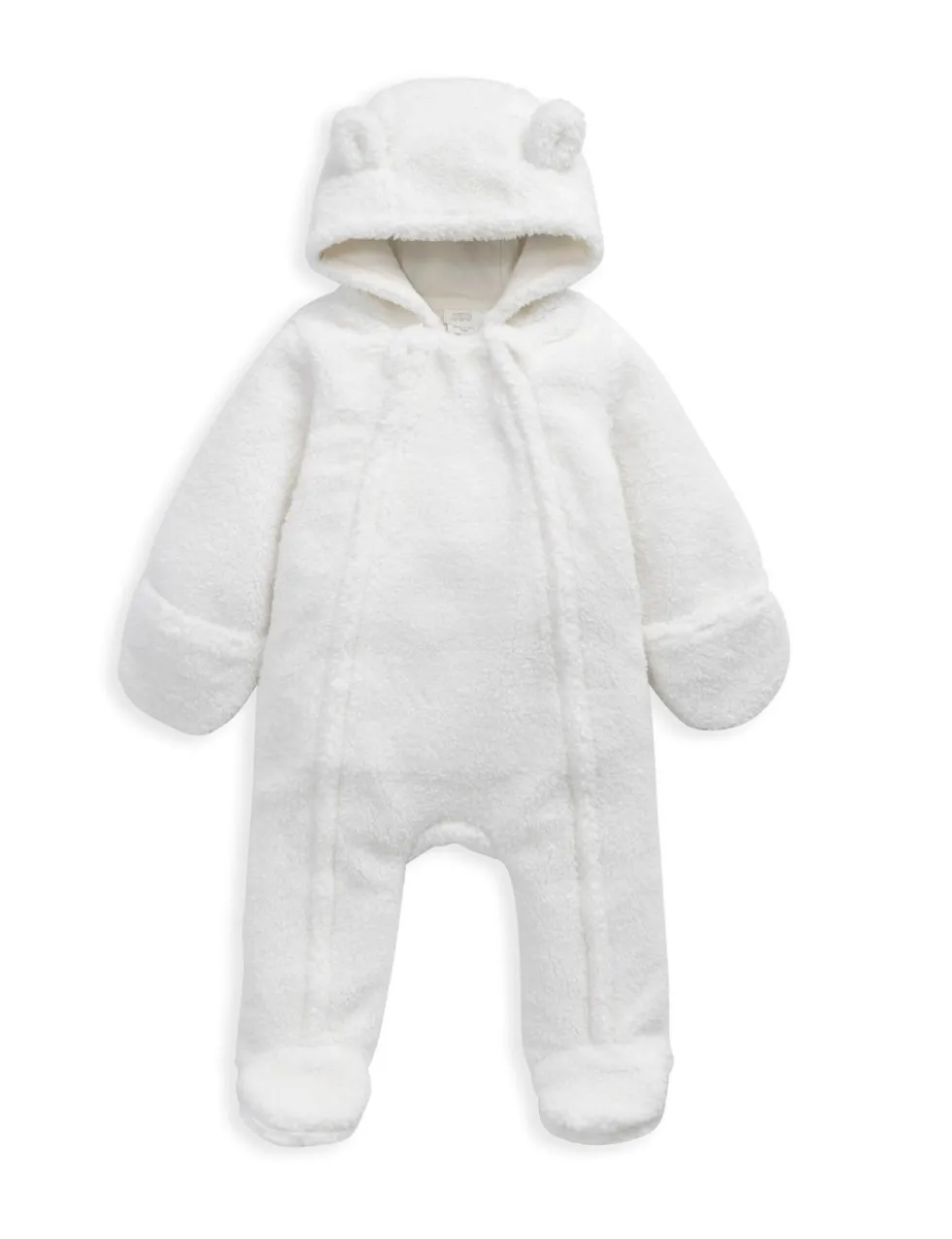 Borg Bear Ears Zip Pramsuit (0-12 Mths)