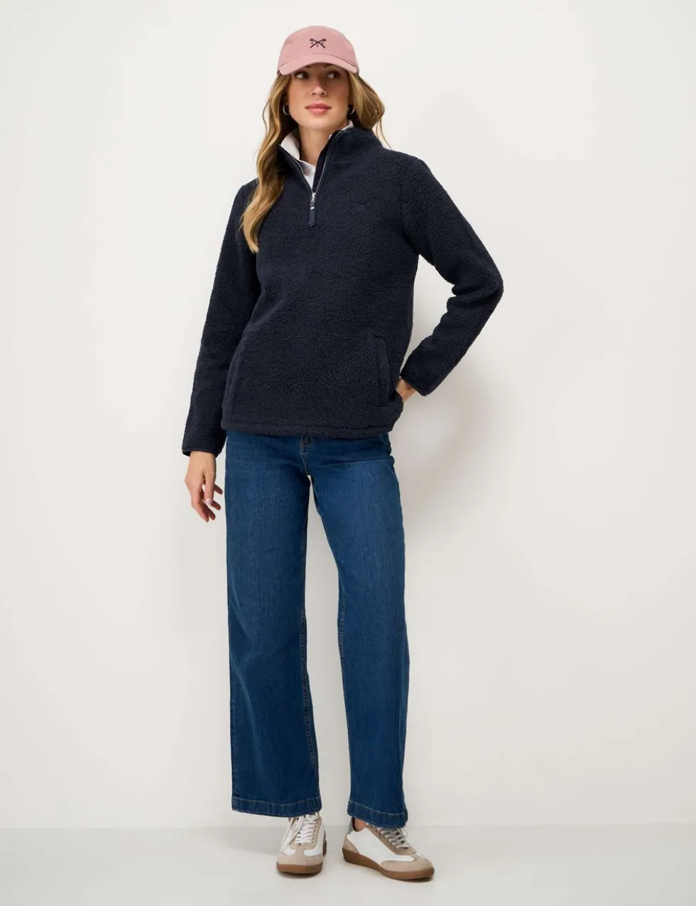 Borg Funnel Neck Half Zip Fleece