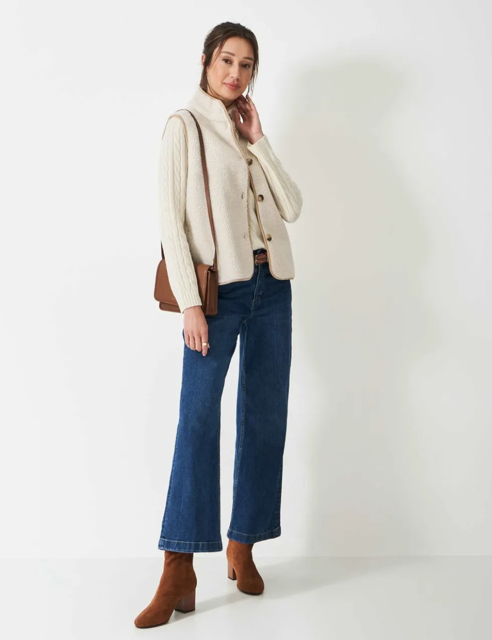 Borg High Neck Gilet